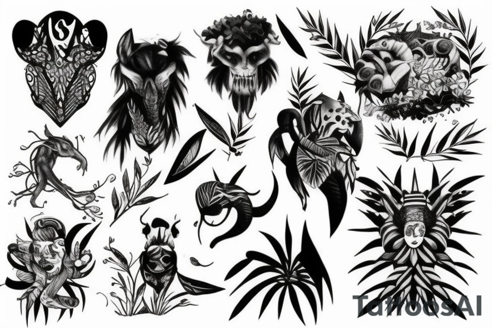 jungle tattoo idea