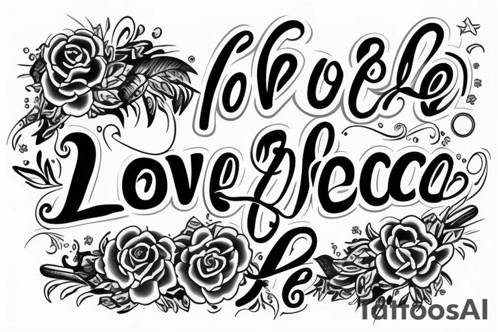love and peace tattoo idea
