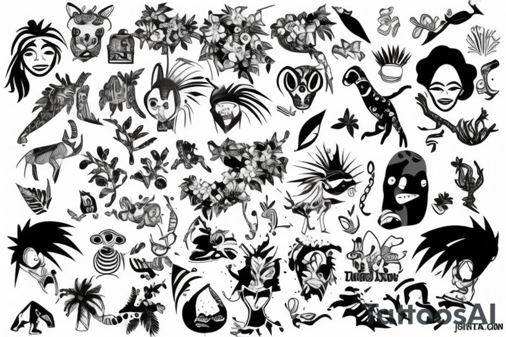 jungle tattoo idea