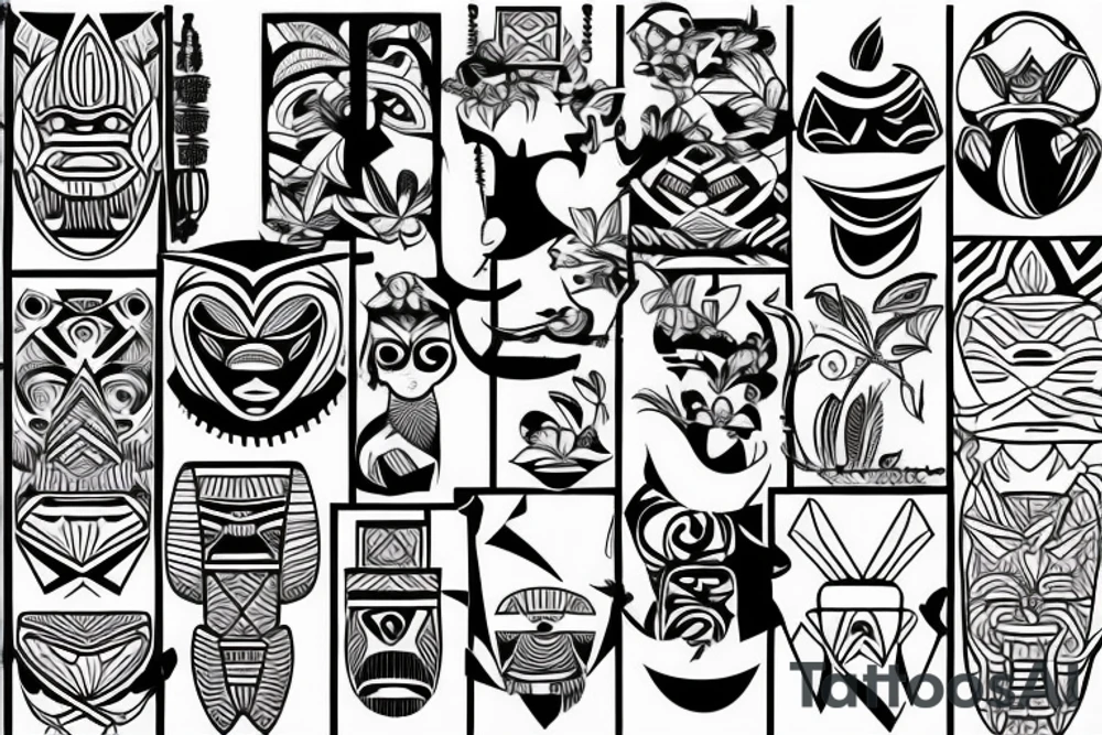 jungle tiki tattoo idea