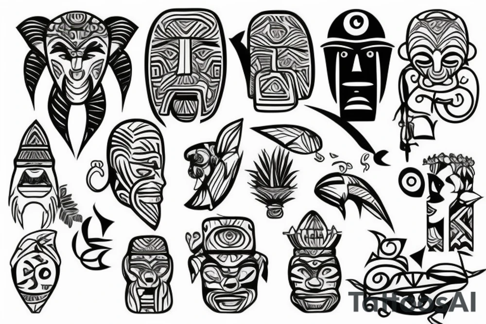 jungle tiki tattoo idea