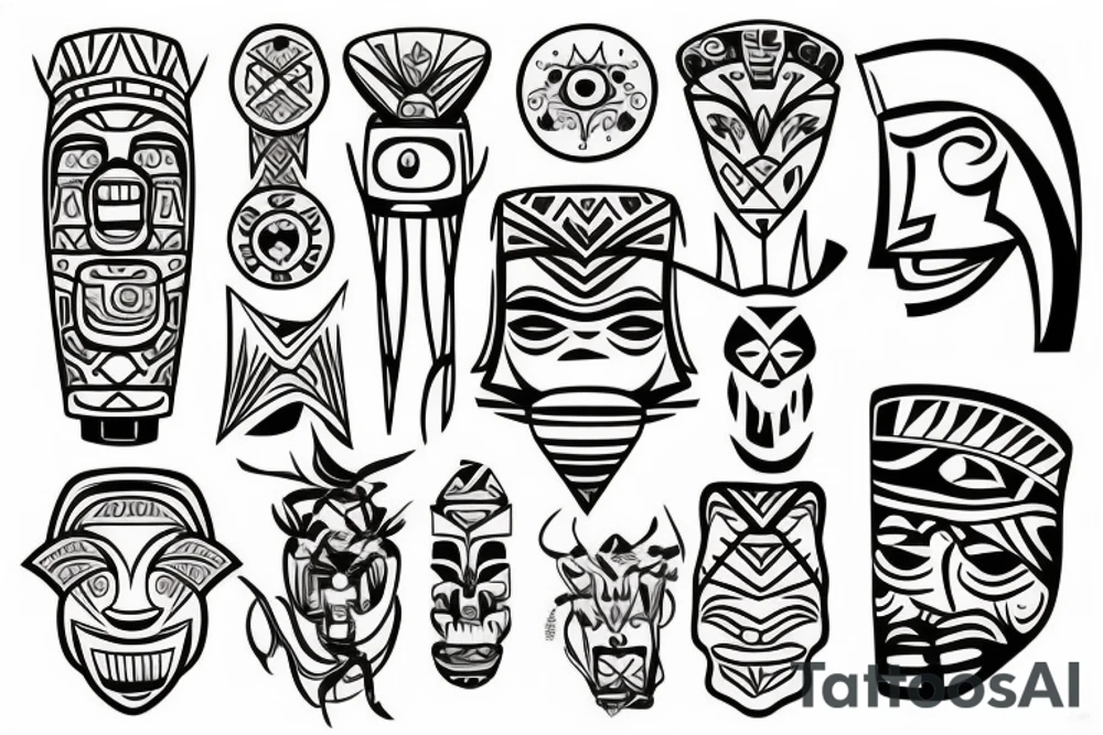 jungle tiki tattoo idea