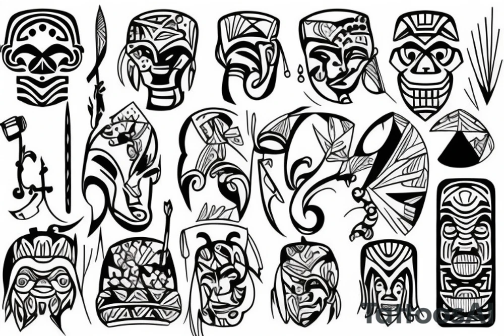 jungle tiki tattoo idea