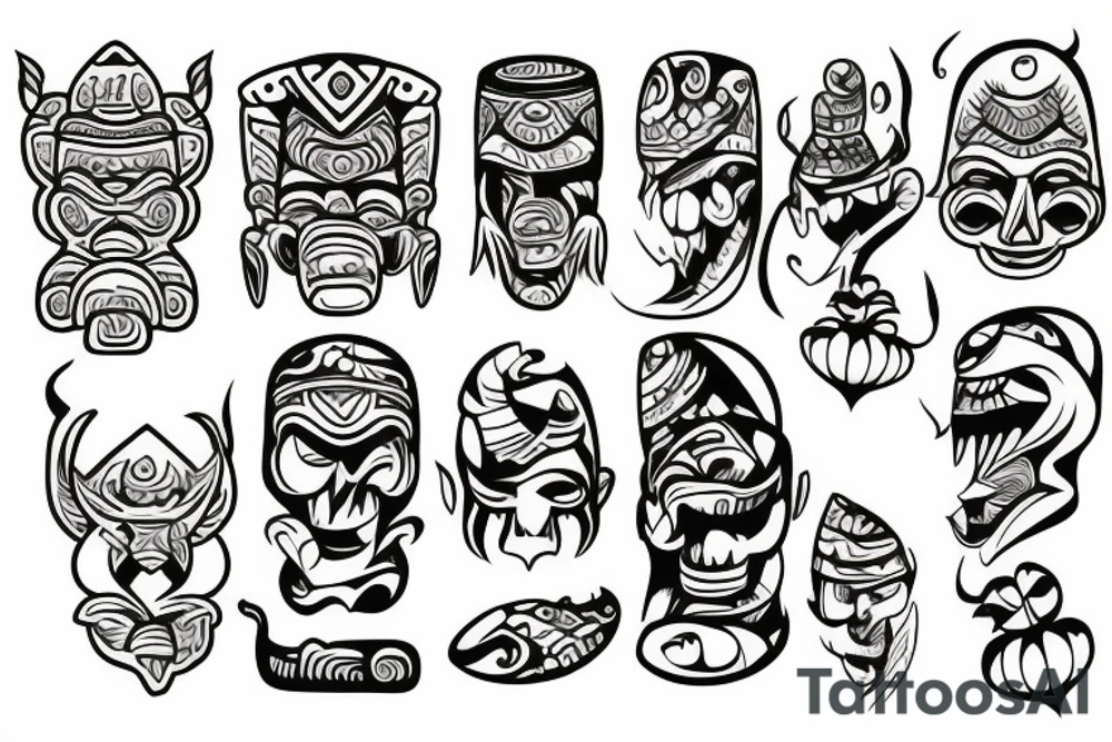 jungle tiki tattoo idea