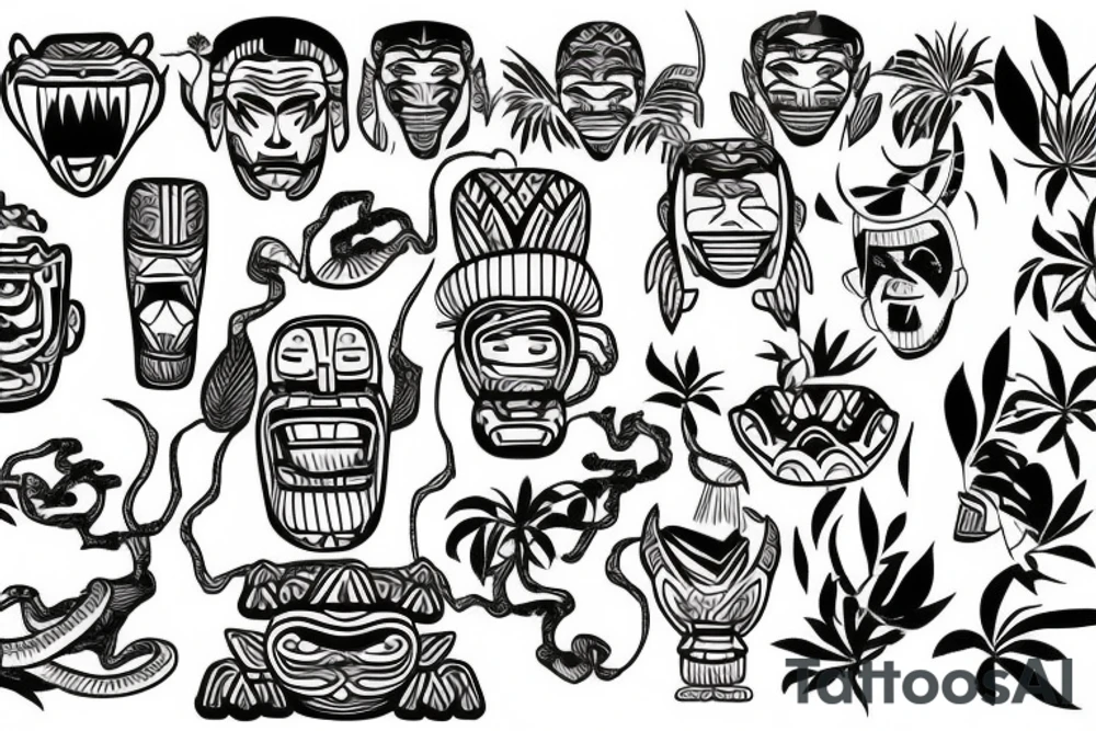jungle tiki tattoo idea