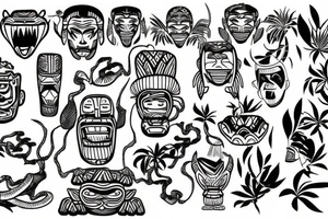 jungle tiki tattoo idea
