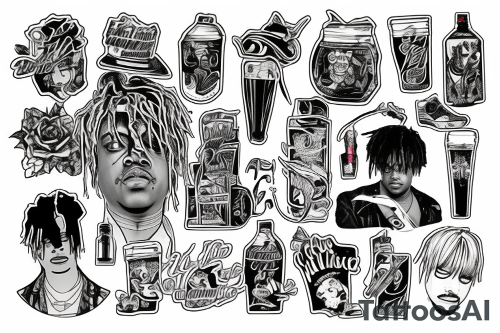 Juice wrld with 999 tattoo idea