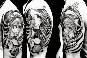 Meliodas tattoo with dark art vibes tattoo idea