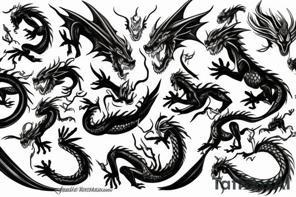 Dragon sin of wrath tattoo idea
