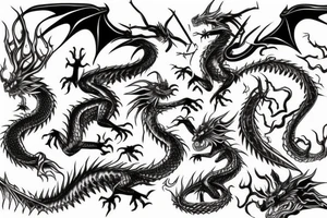 Dragon sin of wrath, seven deadly sins, dark arts tattoo idea