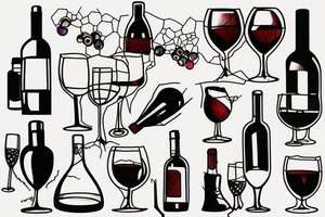 a broken glass of wine tattoo idea