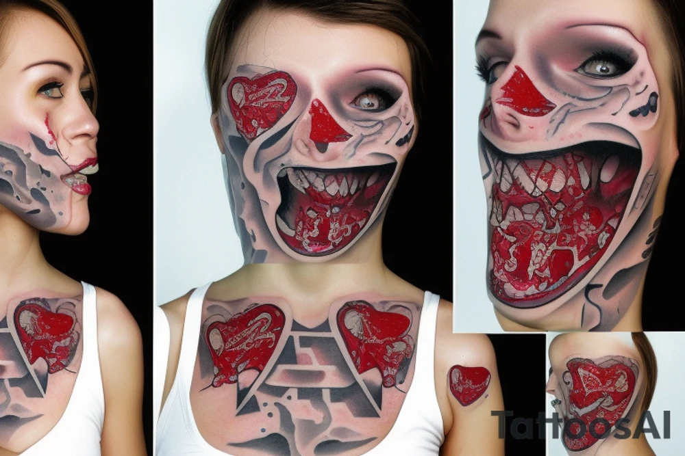 blood on the mouth tattoo idea