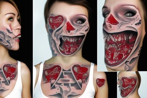 blood on the mouth tattoo idea