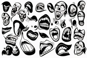 blood on the mouth tattoo idea