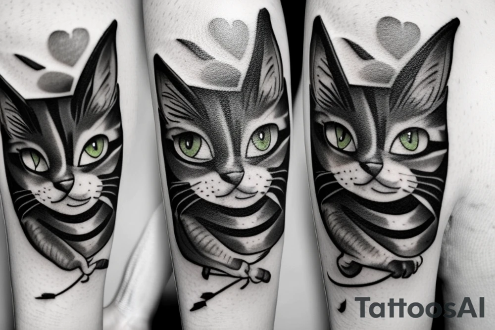 fighting cats tattoo idea