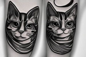 fighting cats tattoo idea