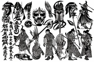 ancient warrior tattoo idea