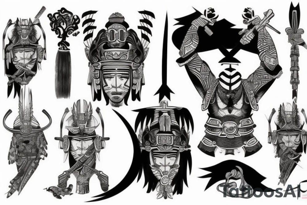 ancient warrior tattoo idea