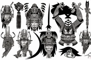 ancient warrior tattoo idea