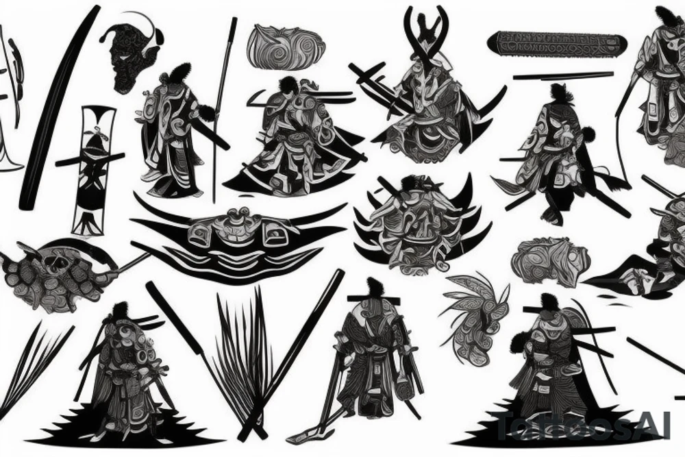 ancient warrior tattoo idea
