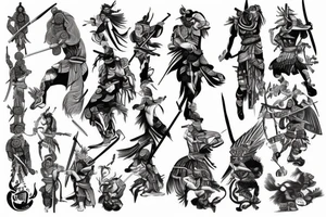 ancient warrior tattoo idea