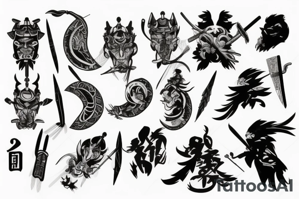 ancient warrior tattoo idea