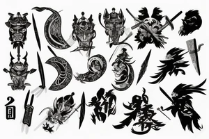 ancient warrior tattoo idea