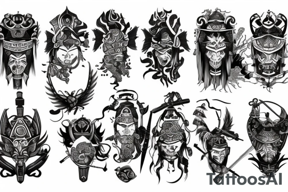 ancient warrior tattoo idea