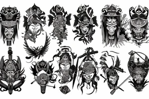 ancient warrior tattoo idea
