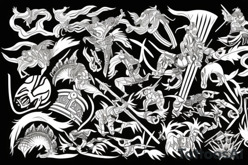 ancient warrior tattoo idea