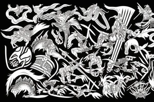 ancient warrior tattoo idea