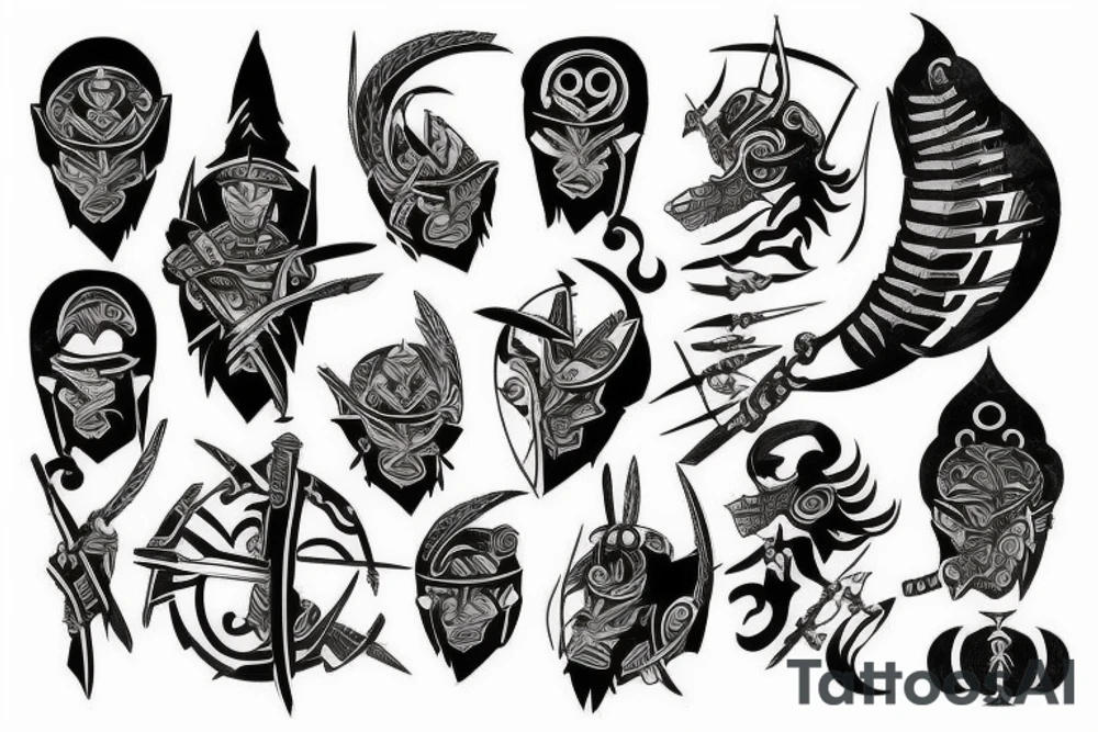 ancient warrior tattoo idea