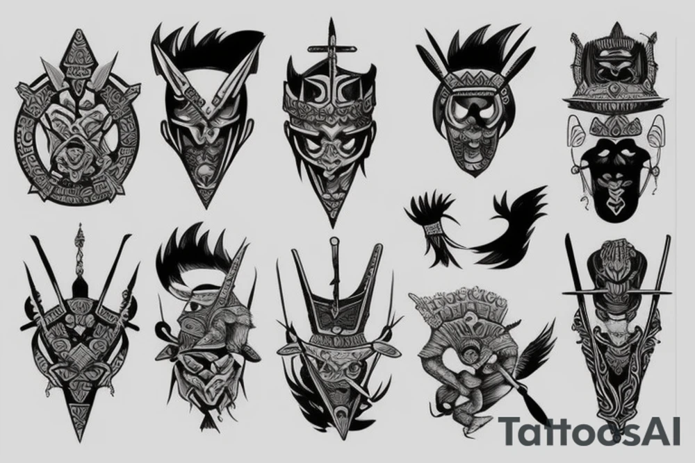 ancient warrior tattoo idea
