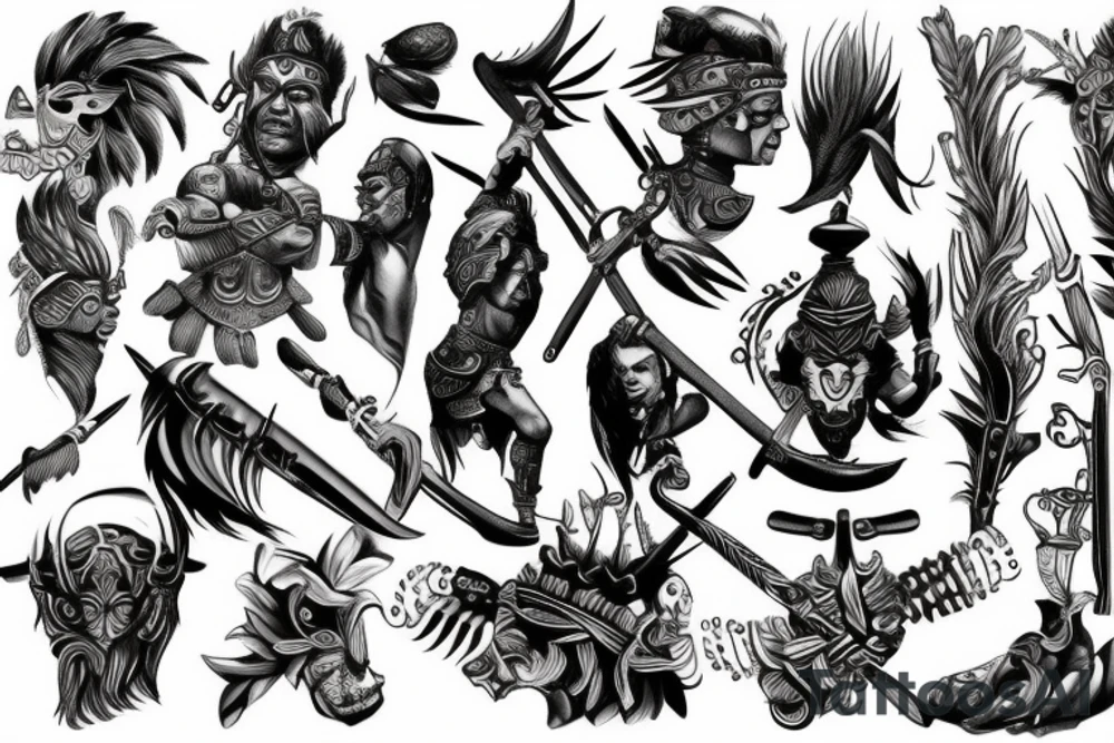 ancient warrior tattoo idea