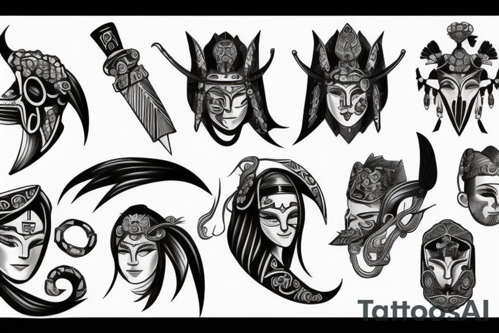 ancient warrior tattoo idea