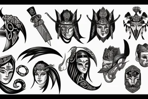 ancient warrior tattoo idea