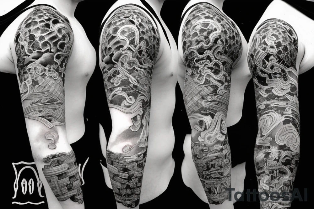 ancient warrior samurai tattoo idea