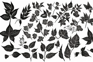 Poison ivy plant tattoo idea