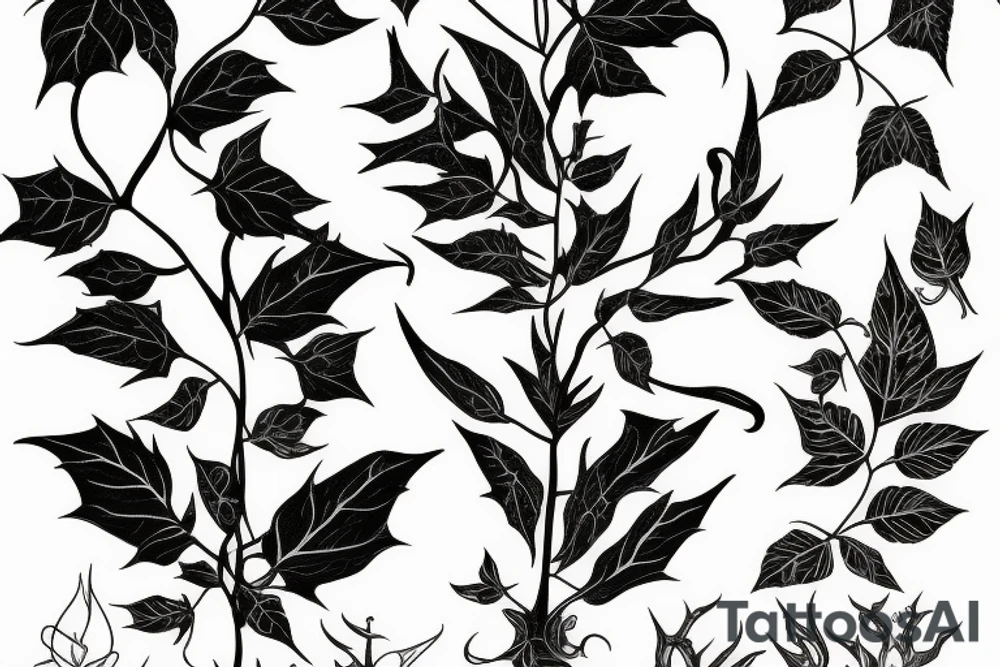 Poison ivy plant tattoo idea