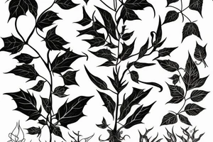 Poison ivy plant tattoo idea