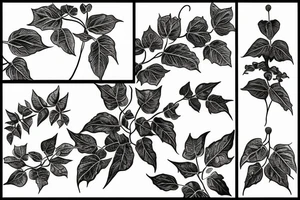 long Poison ivy vine tattoo idea