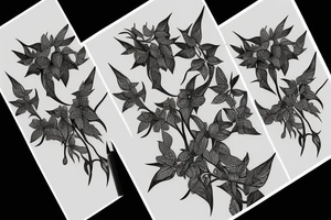 long Poison ivy vine tattoo idea