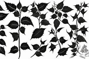 long Poison ivy vine tattoo idea