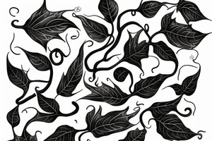 twisty Poison ivy vine tattoo idea