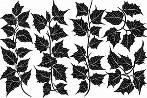 twisting Poison ivy vine tattoo idea