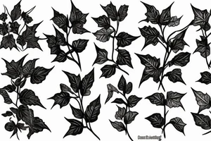 twisting Poison ivy vine tattoo idea