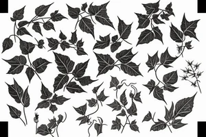 twisting Poison ivy vine tattoo idea