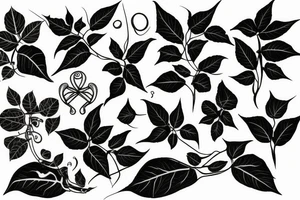 twisting Poison ivy vine tattoo idea