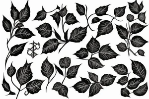twisting Poison ivy vine tattoo idea
