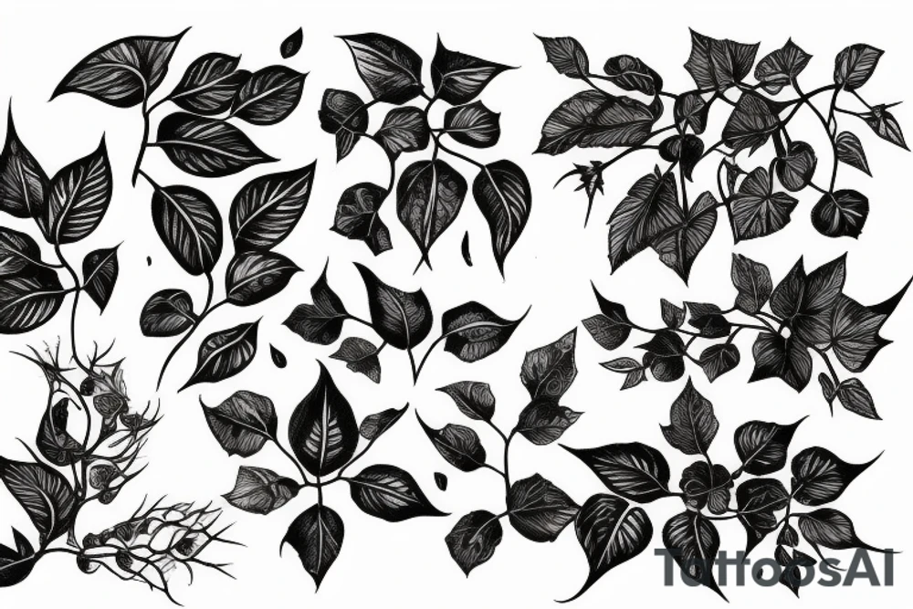 Poison ivy vine tattoo idea